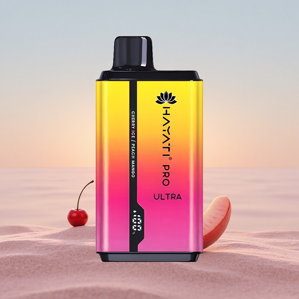 Hayati Pro Ultra 15000 Puffs Kirsebær Is Fersken Mango 850mAh 24ml