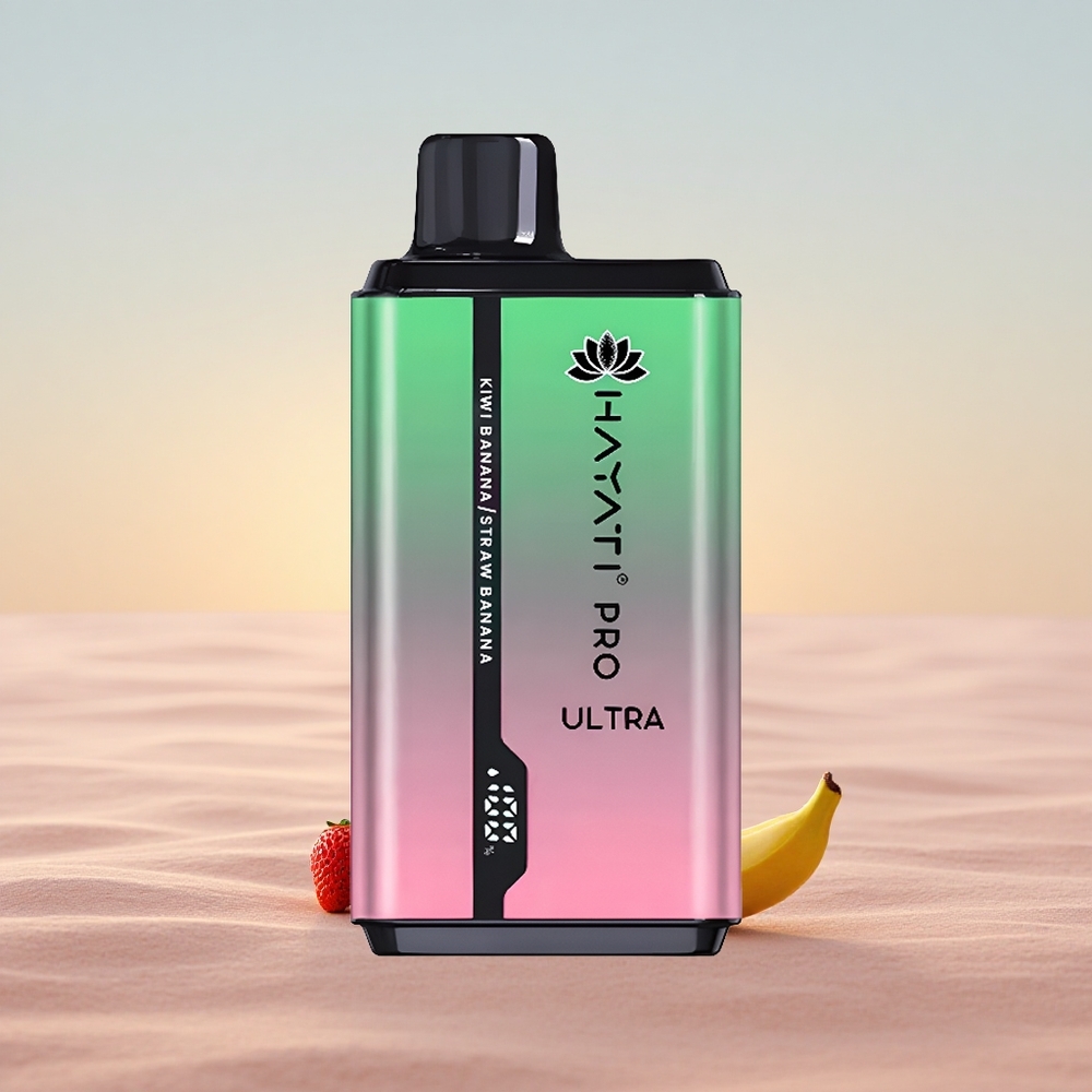 Hayati Pro Ultra 15000 Puffs Kiwi Banan Jordbær Banan 850mAh 24ml 2%