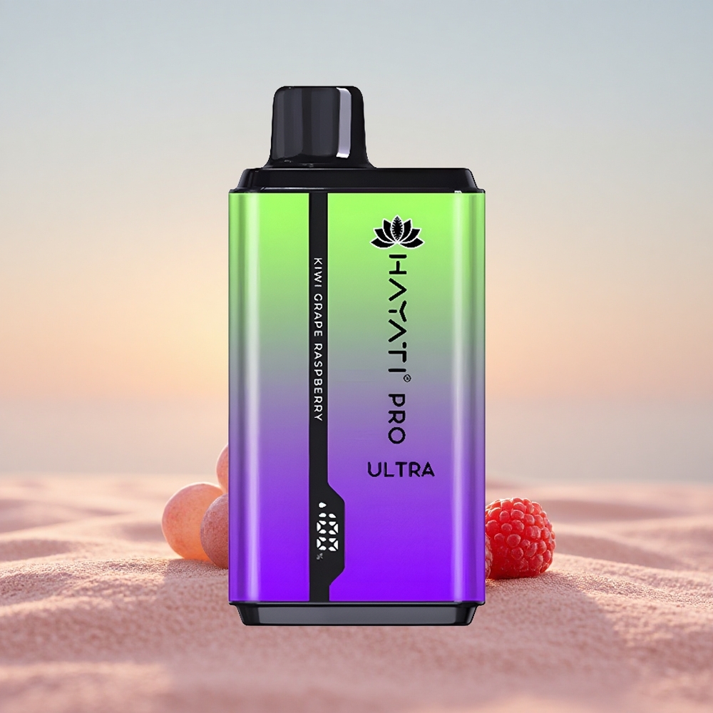 Hayati Pro Ultra 15000 Puffs Kiwi Vindrue Hindbær 850mAh 24ml 2%