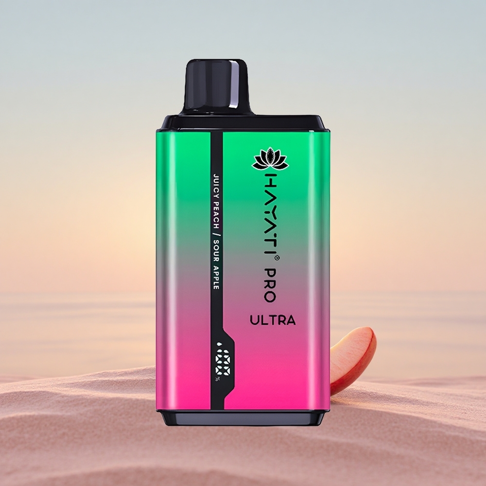 Hayati Pro Ultra 15000 Puffs Sur Æble Saftig Fersken 850mAh 24ml 2%
