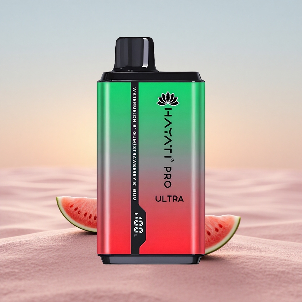 Hayati Pro Ultra 15000 Puffs Vandmelon Bobbelgum Jordbær Bobbelgum 850mAh 24ml 2%