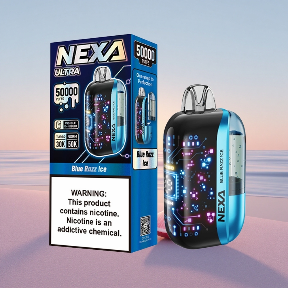 NEXA Ultra 50000 Puffs Blå Hindbær Is 20ml 5%