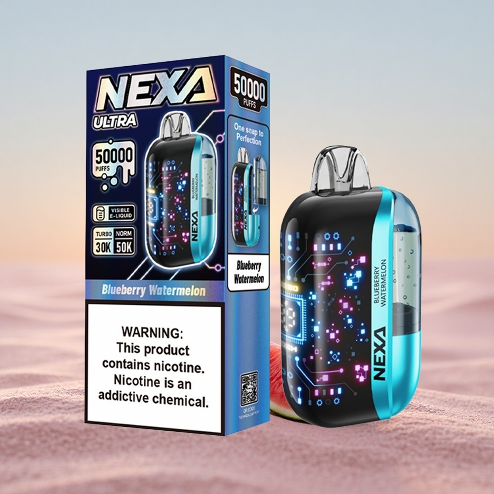 NEXA Ultra 50000 Puffs Blåbær Vandmelon 20ml Dual Mesh Type-C