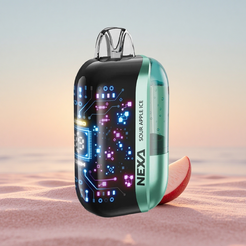 NEXA Ultra 50000 Puffs Sur Æble Is 20ml 5% 0.9ohm