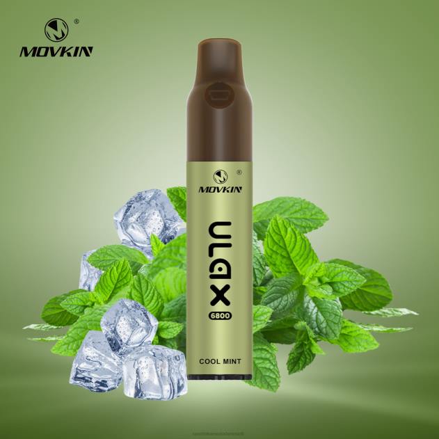 RandM disposable vape - RandM Movkin Ulax 6800 (keramisk spole) genopladelig engangs vape pod enhed kølig mynte ulax L08B69