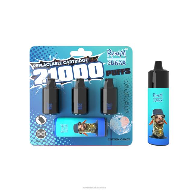 RandM vape Danmark - RandM Sunax 21000 luftstrømskontrol pod udskiftelig vape enhed 1 stk grapefrugt is L08B275