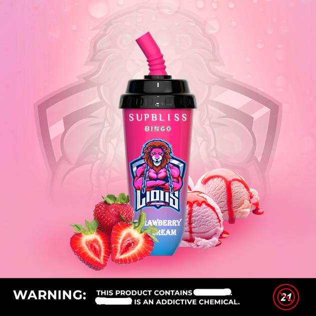 RandM vape buy online - RandM Supbliss Bingo 8000 vape pod enhed 1 stk jordbær is L08B256