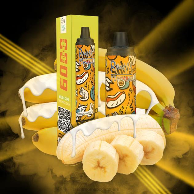 RandM København - RandM Tornado 6000 luftstrømskontrol vape pod enhed 1 stk bananmælk L08B288