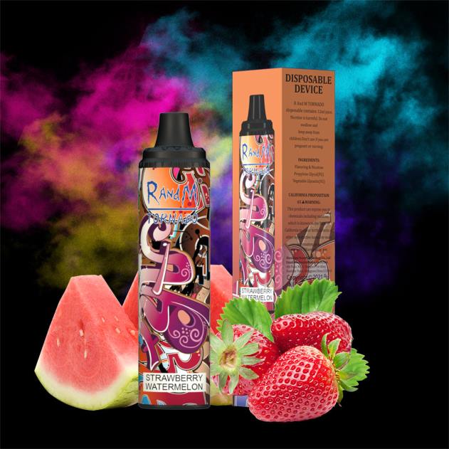 RandM København - RandM Tornado 6000 luftstrømskontrol vape pod enhed 1 stk bananmælk L08B288