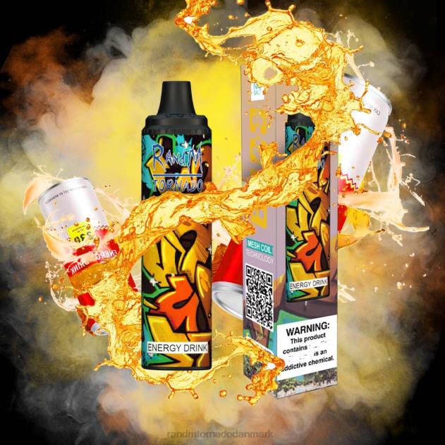 RandM vape butik - RandM Tornado 6000 luftstrømskontrol vape pod enhed 1 stk energi drik L08B283