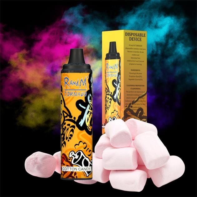 RandM vape buy online - RandM Tornado 6000 luftstrømskontrol vape pod enhed 1 stk candyfloss L08B296