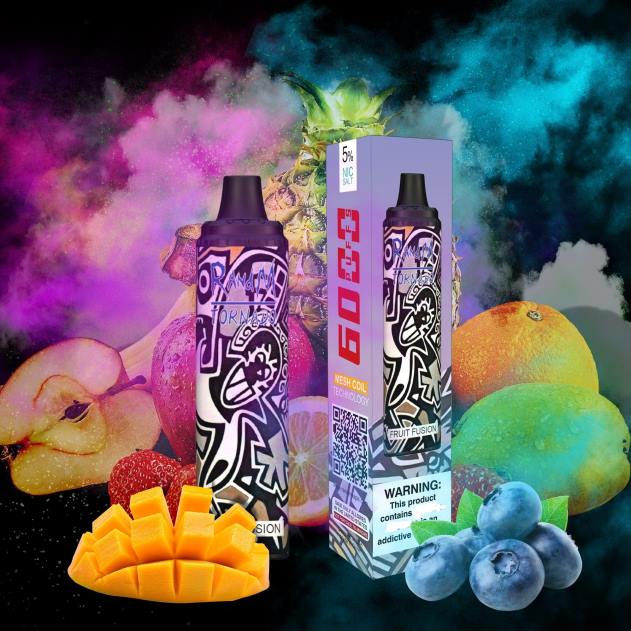 RandM vape buy online - RandM Tornado 6000 luftstrømskontrol vape pod enhed 1 stk frugtfusion L08B286