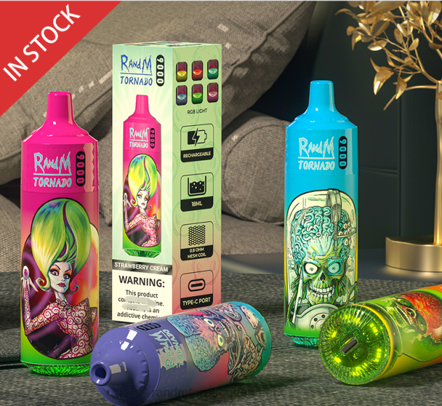 RandM vape Danmark - RandM Tornado 9000 vape pod enhed 1 pc version 2 guava is L08B145