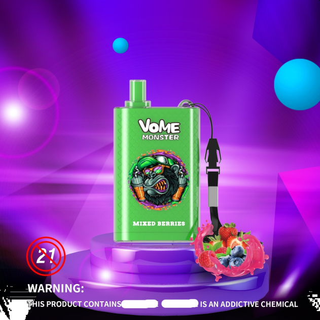 RandM København - RandM Vome Monster 10000 luftstrømskontrol vape pod enhed 1 stk blandede bær L08B278