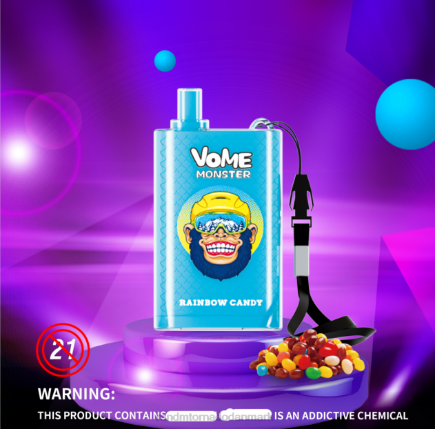 RandM København - RandM Vome Monster 10000 luftstrømskontrol vape pod enhed 1 stk blandede bær L08B278