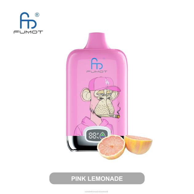 Best RandM vape flavors - Fumot Original RandM Digital Box 12000 batteri og væskedisplay vape enhed lyserød limonade L08B11