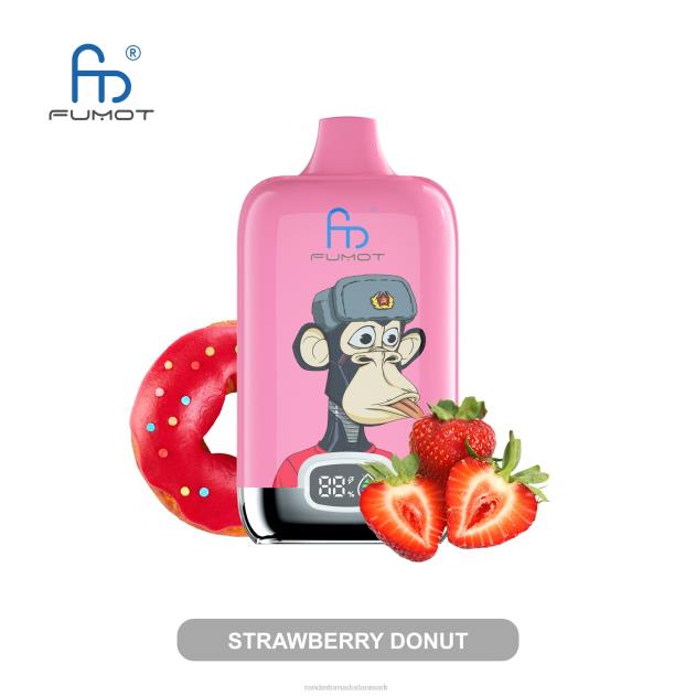 RandM smag - Fumot Original RandM Digital Box 12000 batteri og væskedisplay vape enhed jordbær donut L08B14