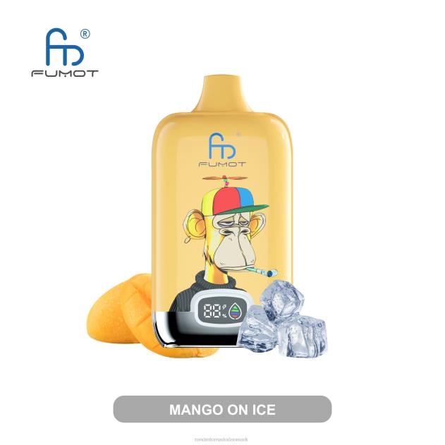 RandM vape Danmark - Fumot Original RandM Digital Box 12000 batteri og væskedisplay vape enhed jordbærdrue L08B15