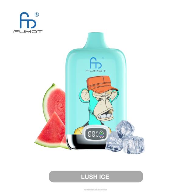 RandM vape Denmark - Fumot Original RandM Digital Box 12000 batteri og væskedisplay vape enhed mango på is L08B12
