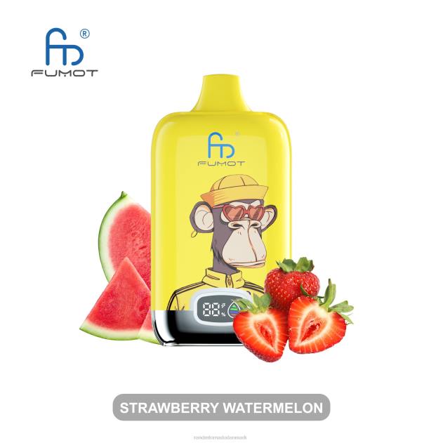 RandM vape Denmark - Fumot Original RandM Digital Box 12000 batteri og væskedisplay vape enhed mango på is L08B12