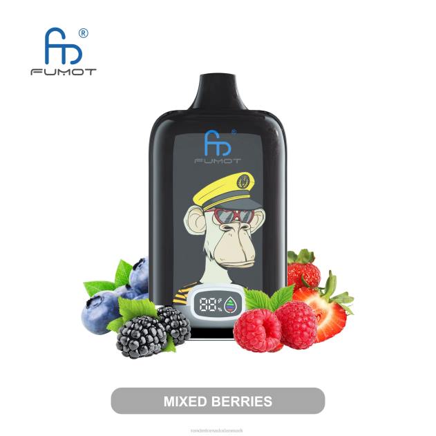 RandM vape butik - Fumot Original RandM Digital Box 12000 batteri og væskedisplay vape enhed blandede bær L08B13