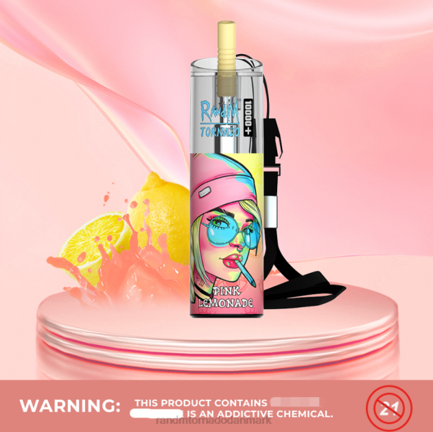 RandM vape Danmark - RandM Tornado 10000 plus luftstrømskontrol vape enhed 1 stk blåbær på is L08B75