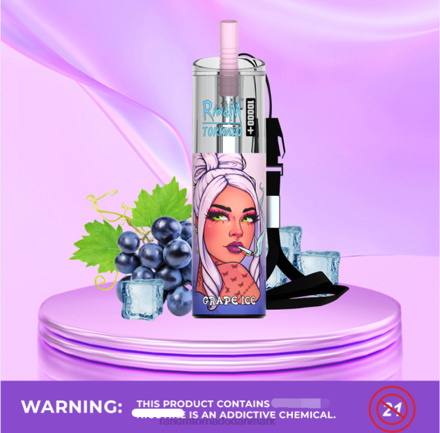 RandM vape buy online - RandM Tornado 10000 plus luftstrømskontrol vape enhed 1 stk drue is L08B76
