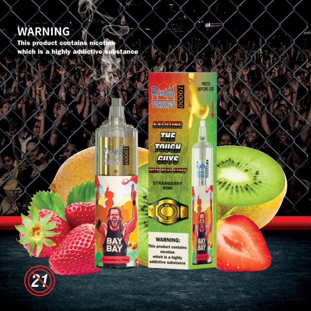 RandM København - RandM Tornado 10000 luftstrømskontrol vape enhed 1 stk jordbær kiwi L08B118