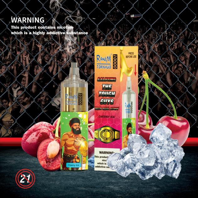 RandM København - RandM Tornado 10000 luftstrømskontrol vape enhed 1 stk jordbær kiwi L08B118