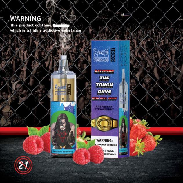 RandM København - RandM Tornado 10000 luftstrømskontrol vape enhed 1 stk jordbær vandmelon L08B108