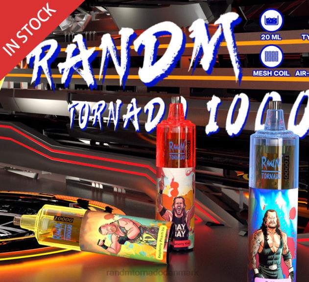 RandM vape butik - RandM Tornado 10000 luftstrømskontrol vape enhed 1 stk blåbær kirsebær L08B103
