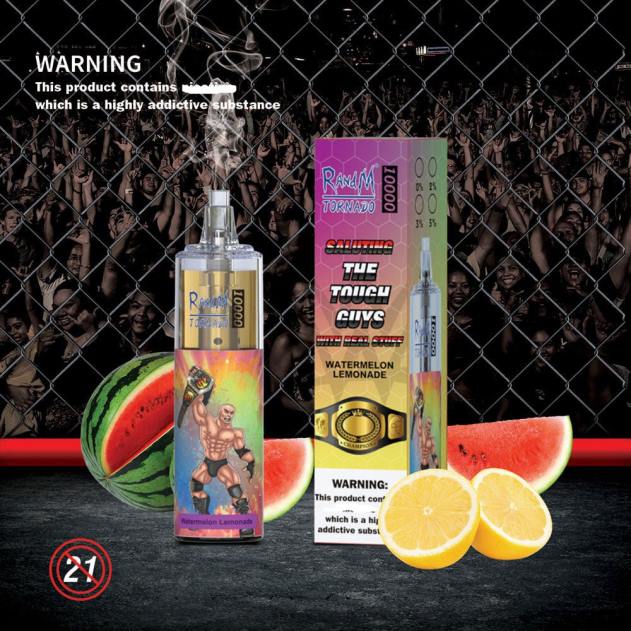 RandM vape butik - RandM Tornado 10000 luftstrømskontrol vape enhed 1 stk blåbær kirsebær L08B103