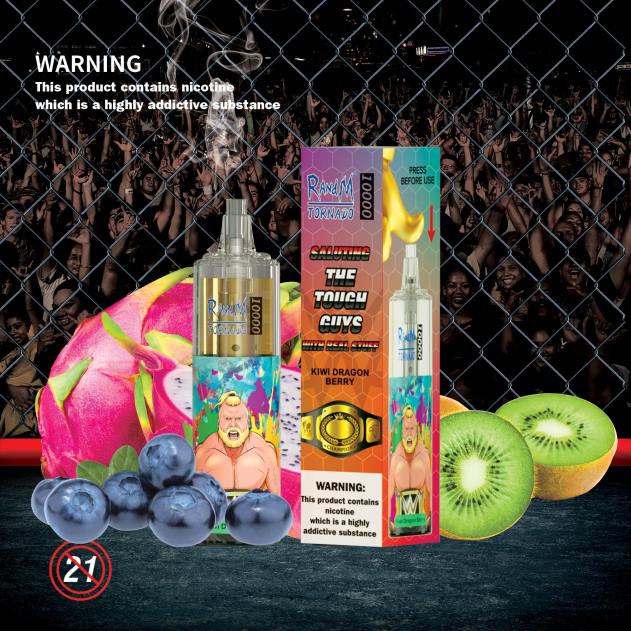 RandM vape butik - RandM Tornado 10000 luftstrømskontrol vape enhed 1 stk kiwi drage bær L08B123