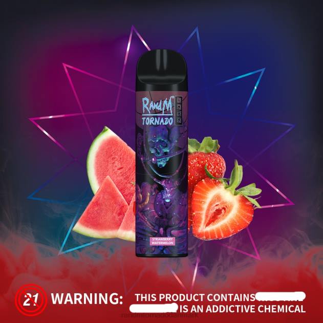 Best RandM vape flavors - RandM Tornado 8000 luftstrømskontrol vape enhed 1 stk bomuldspære L08B241