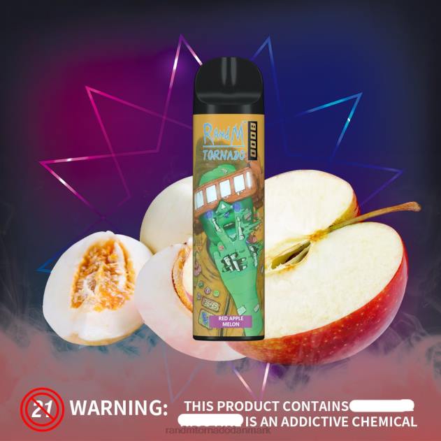 Best RandM vape flavors - RandM Tornado 8000 luftstrømskontrol vape enhed 1 stk bomuldspære L08B241