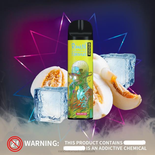 RandM København - RandM Tornado 8000 luftstrømskontrol vape enhed 1 stk jordbær vandmelon L08B238