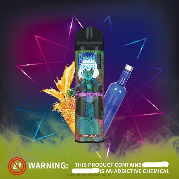 RandM København - RandM Tornado 8000 luftstrømskontrol vape enhed 1 stk jordbær vandmelon L08B238