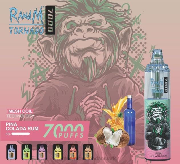 RandM disposable vape - RandM Tornado 7000 luftstrømskontrol vape enhed 1 stk blåbær på is L08B169