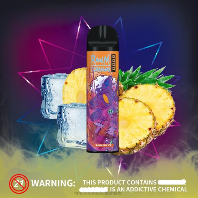 RandM disposable vape - RandM Tornado 8000 luftstrømskontrol vape enhed 1 stk jordbær limonade L08B239