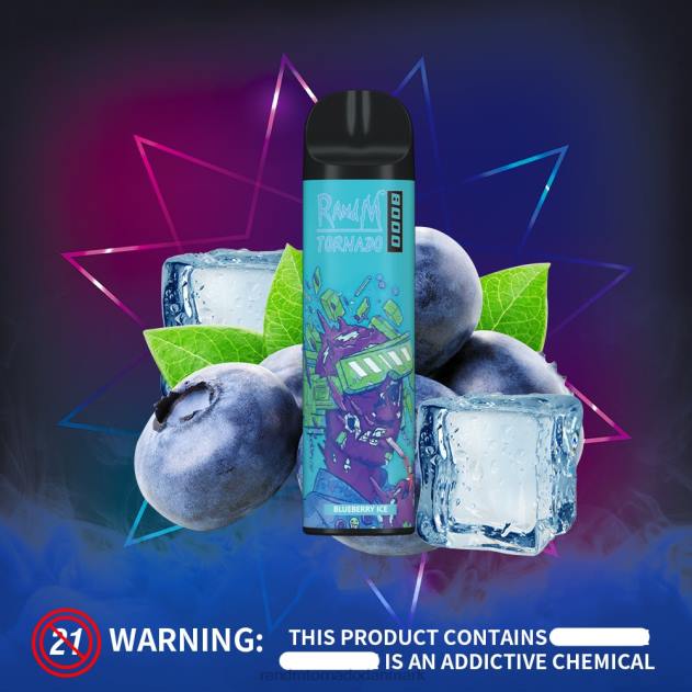 RandM disposable vape - RandM Tornado 8000 luftstrømskontrol vape enhed 1 stk jordbær limonade L08B239