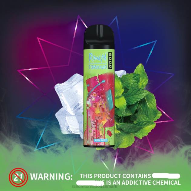 RandM disposable vape - RandM Tornado 8000 luftstrømskontrol vape enhed 1 stk kølig mynte L08B249