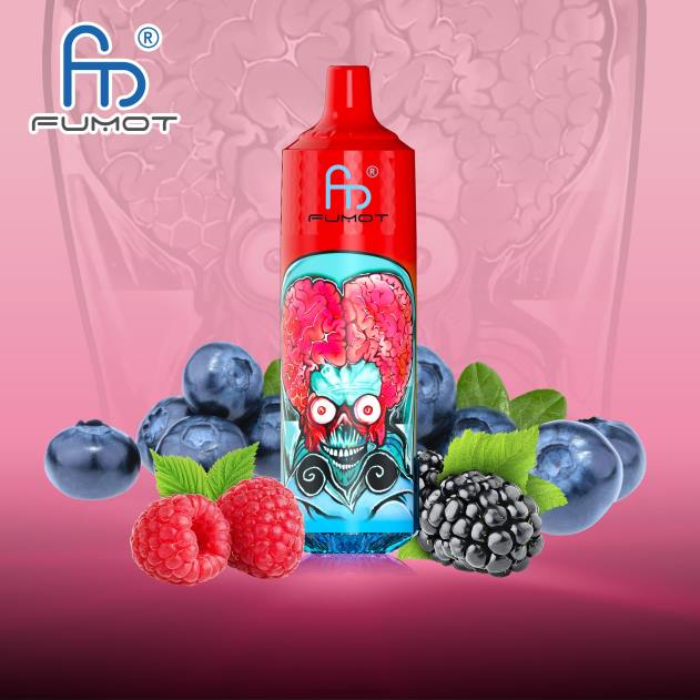 Best RandM vape flavors - Fumot RandM Tornado 9000 pro vape enhed med batteri og ejuice display version 1 blåbær sur hindbær L08B191