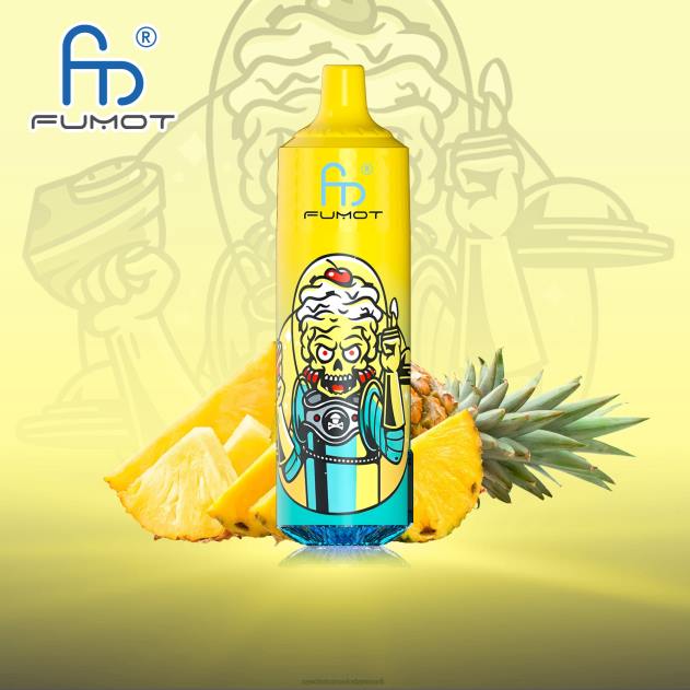 RandM smag - Fumot RandM Tornado 9000 pro vape enhed med batteri og ejuice display version 1 ananas L08B194