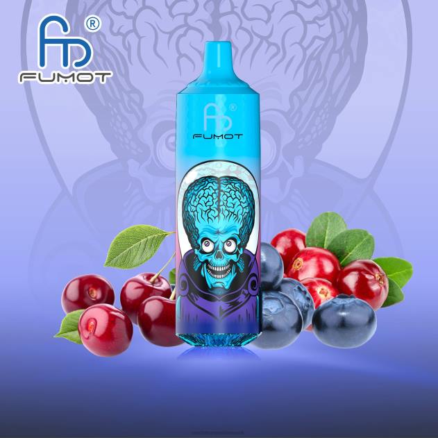 RandM smag - Fumot RandM Tornado 9000 pro vape enhed med batteri og ejuice display version 1 kirsebærbær L08B184