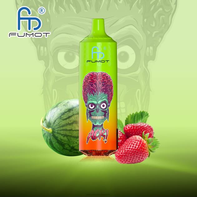 RandM vape DK - Fumot RandM Tornado 9000 pro vape enhed med batteri og ejuice display version 1 prime jordbær vandmelon L08B200