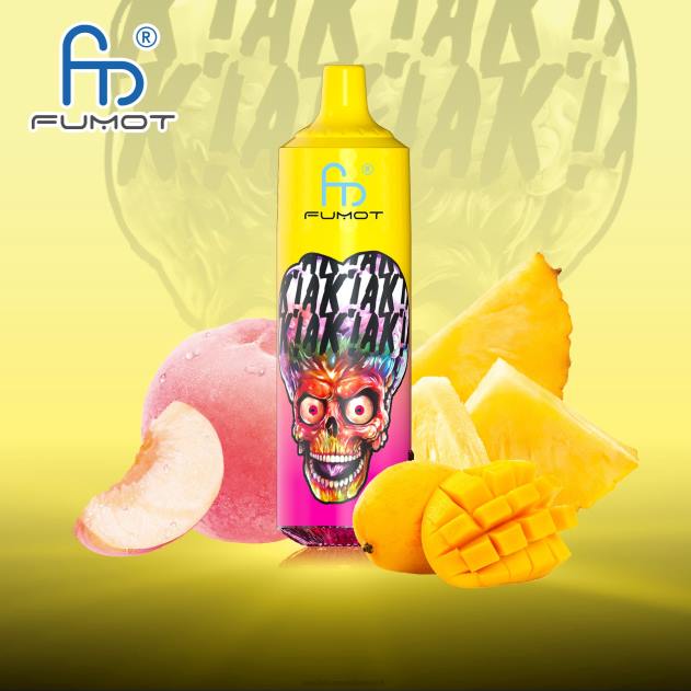 RandM vape butik - Fumot RandM Tornado 9000 pro vape enhed med batteri og ejuice display version 1 fersken ananas mango L08B193