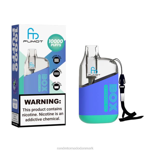 Best RandM vape flavors - Fumot Original RandM Tornado Box 10000 luftstrømskontrol vape enhed 1 stk blåbæris L08B91
