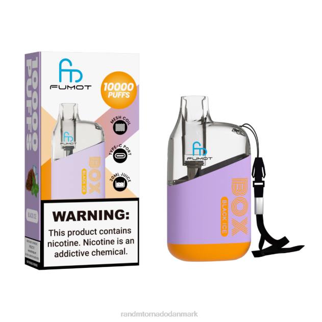 RandM disposable vape - Fumot Original RandM Tornado Box 10000 luftstrømskontrol vape enhed 1 stk sort is L08B99