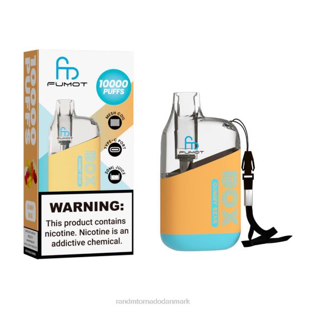 RandM vape Denmark - Fumot Original RandM Tornado Box 10000 luftstrømskontrol vape enhed 1 stk Vingummibamse L08B92