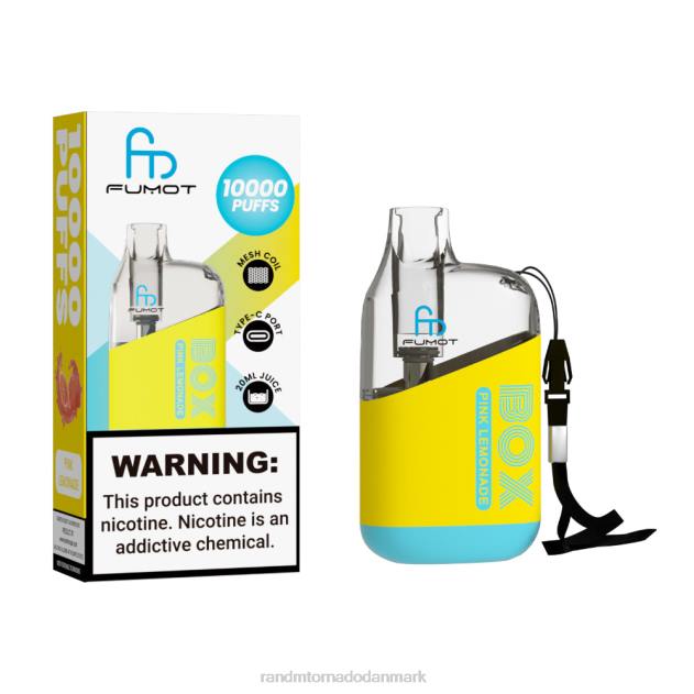 RandM vape buy online - Fumot Original RandM Tornado Box 10000 luftstrømskontrol vape enhed 1 stk lyserød limonade L08B96